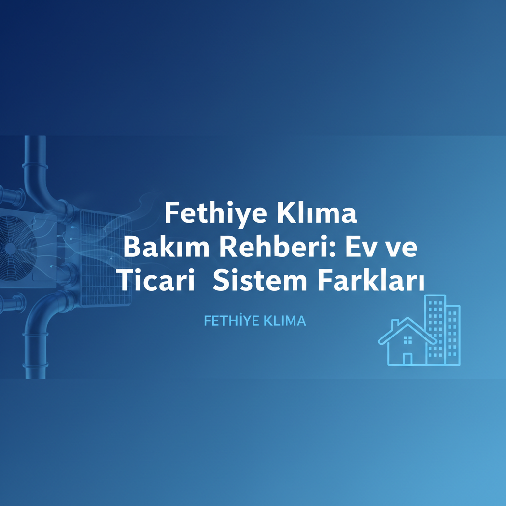 Fethiye Klima Bakım Rehberi: Ev ve Ticari Sistem Farkları