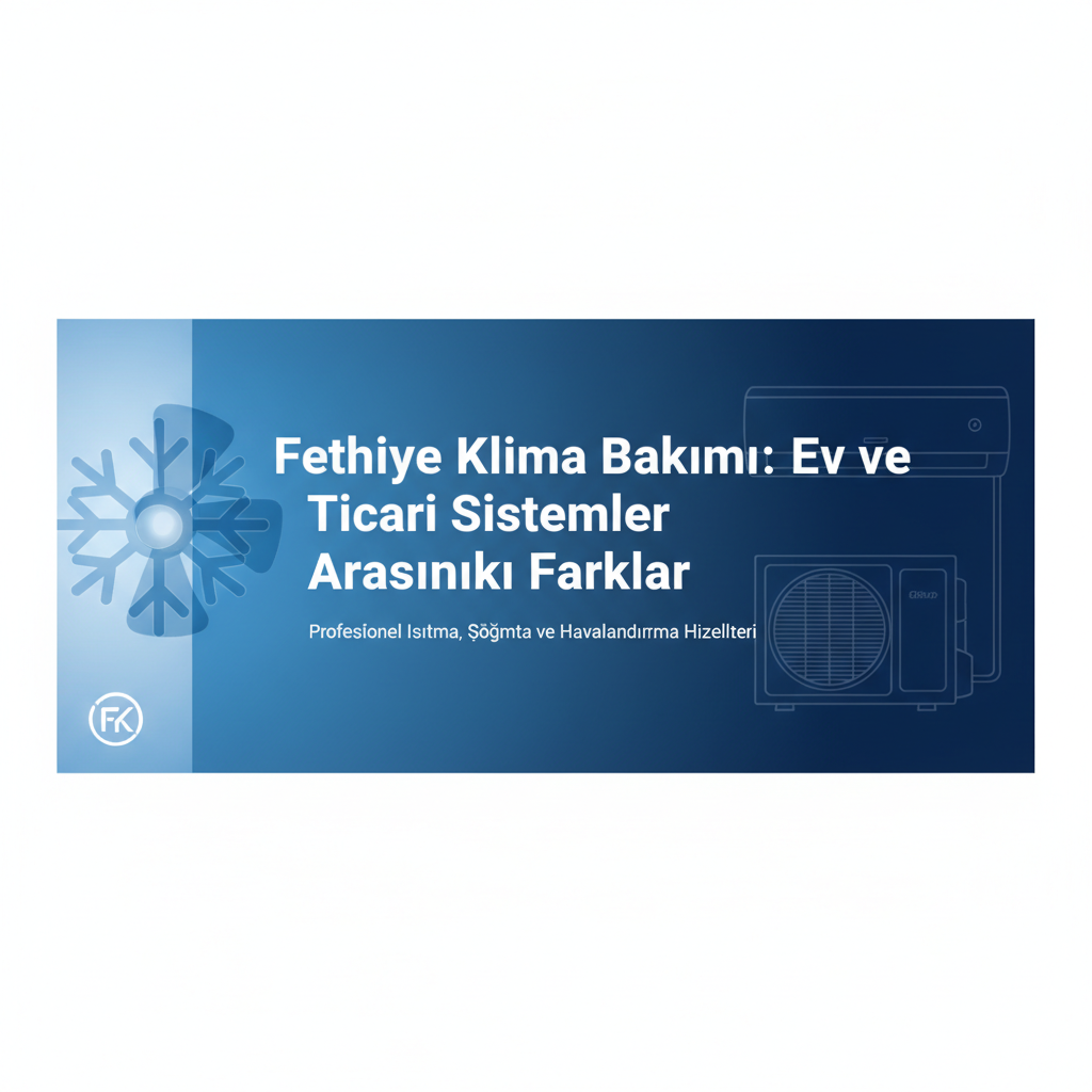 Fethiye Klima Bakımı: Ev ve Ticari Sistemler Arasındaki Farklar