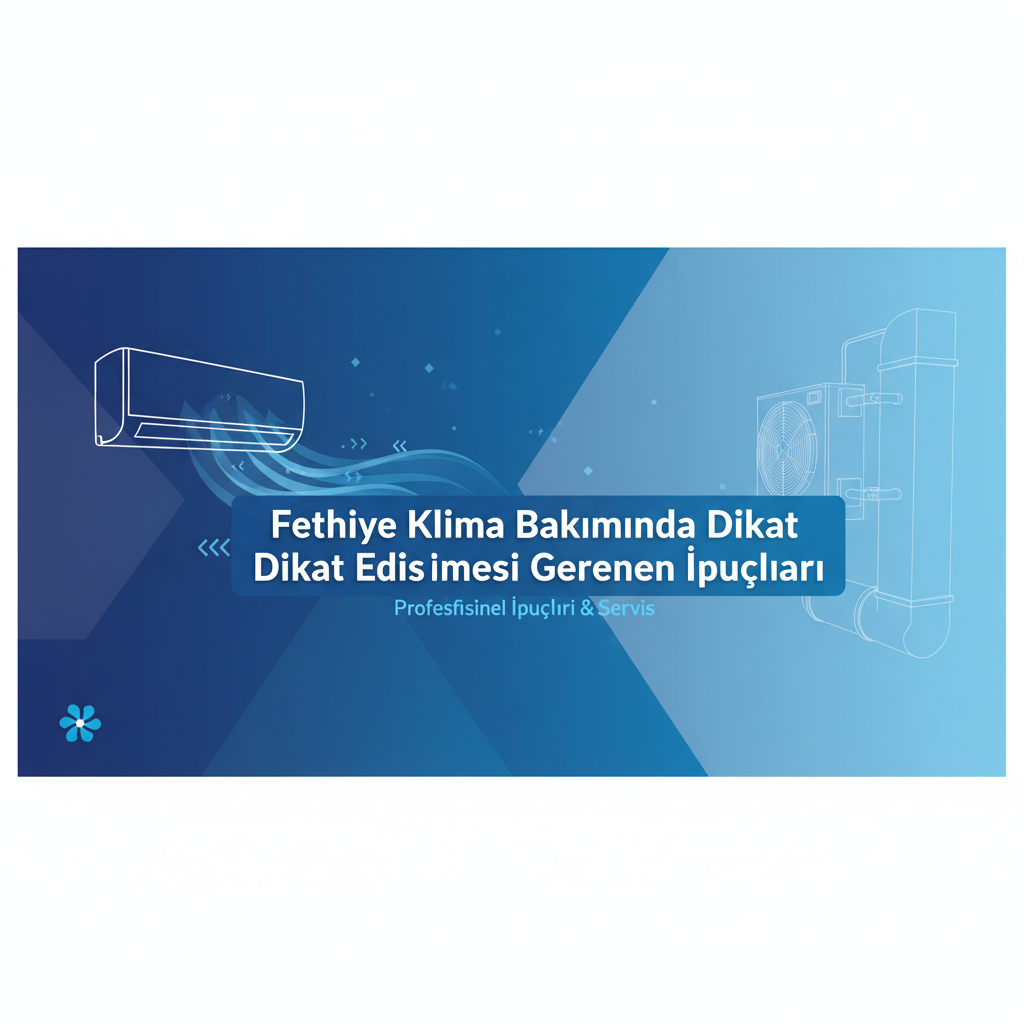 Fethiye Klima Bakımında Dikkat Edilmesi Gereken İpuçları