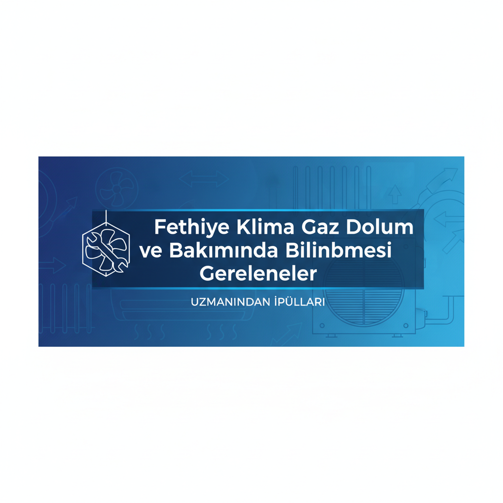 Fethiye Klima Gaz Dolumu ve Bakımında Bilinmesi Gerekenler