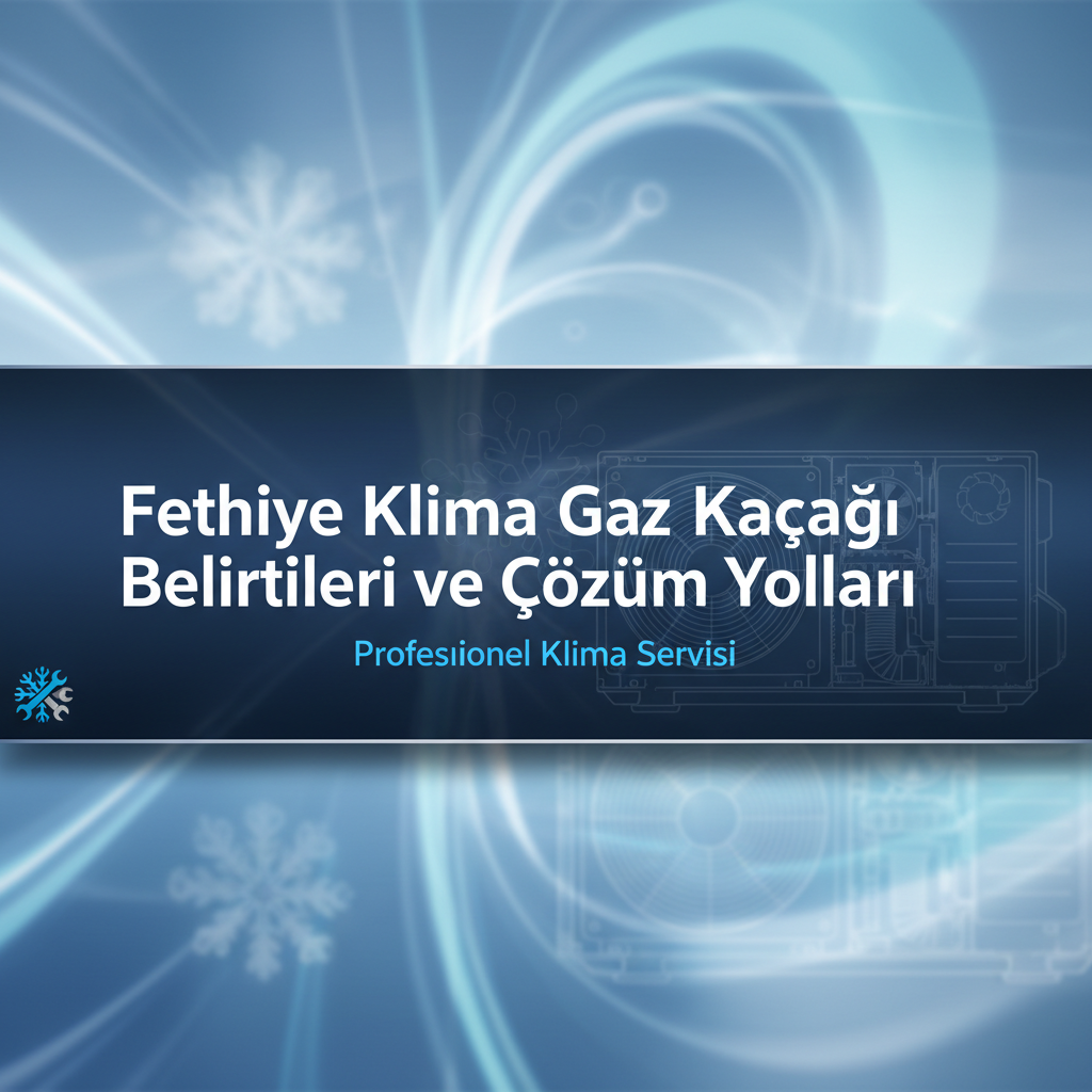 Fethiye Klima Gaz Kaçağı Belirtileri ve Çözüm Yolları