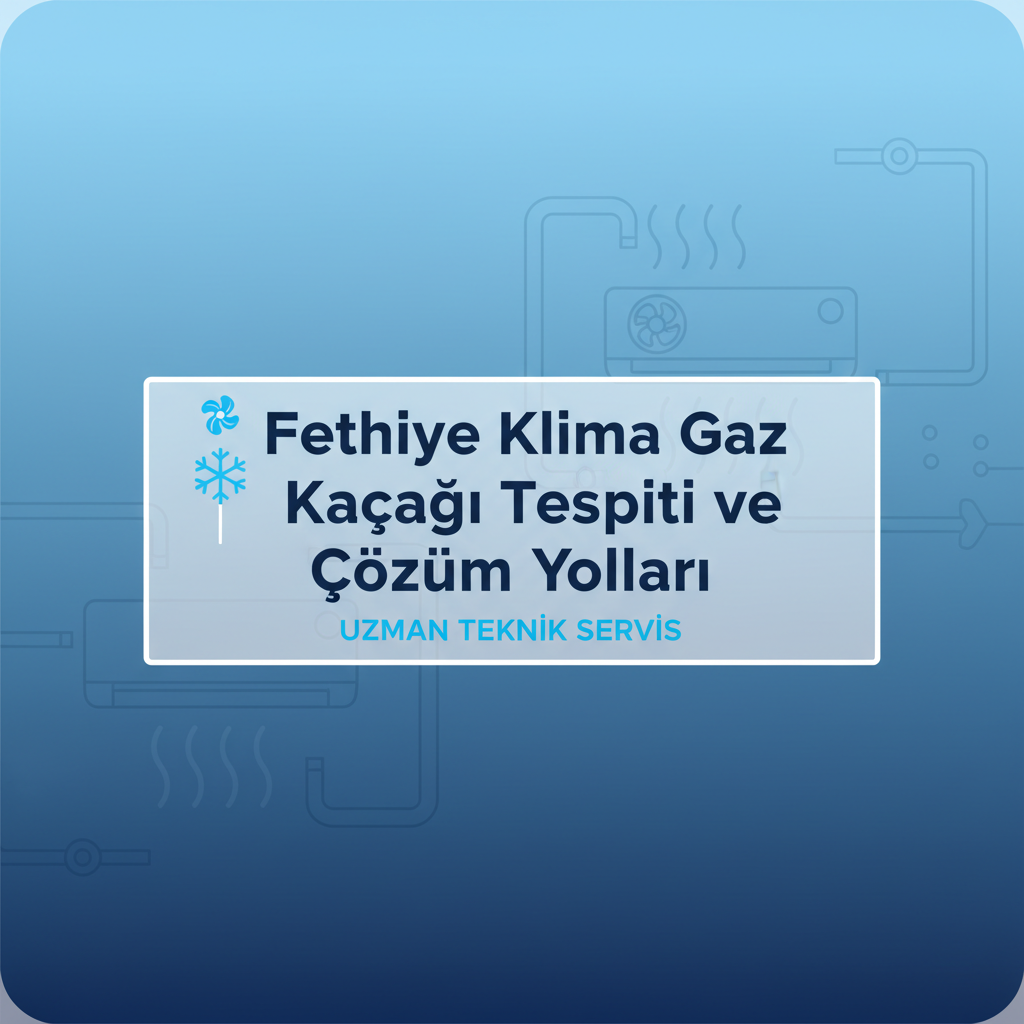 Fethiye Klima Gaz Kaçağı Tespiti ve Çözüm Yolları