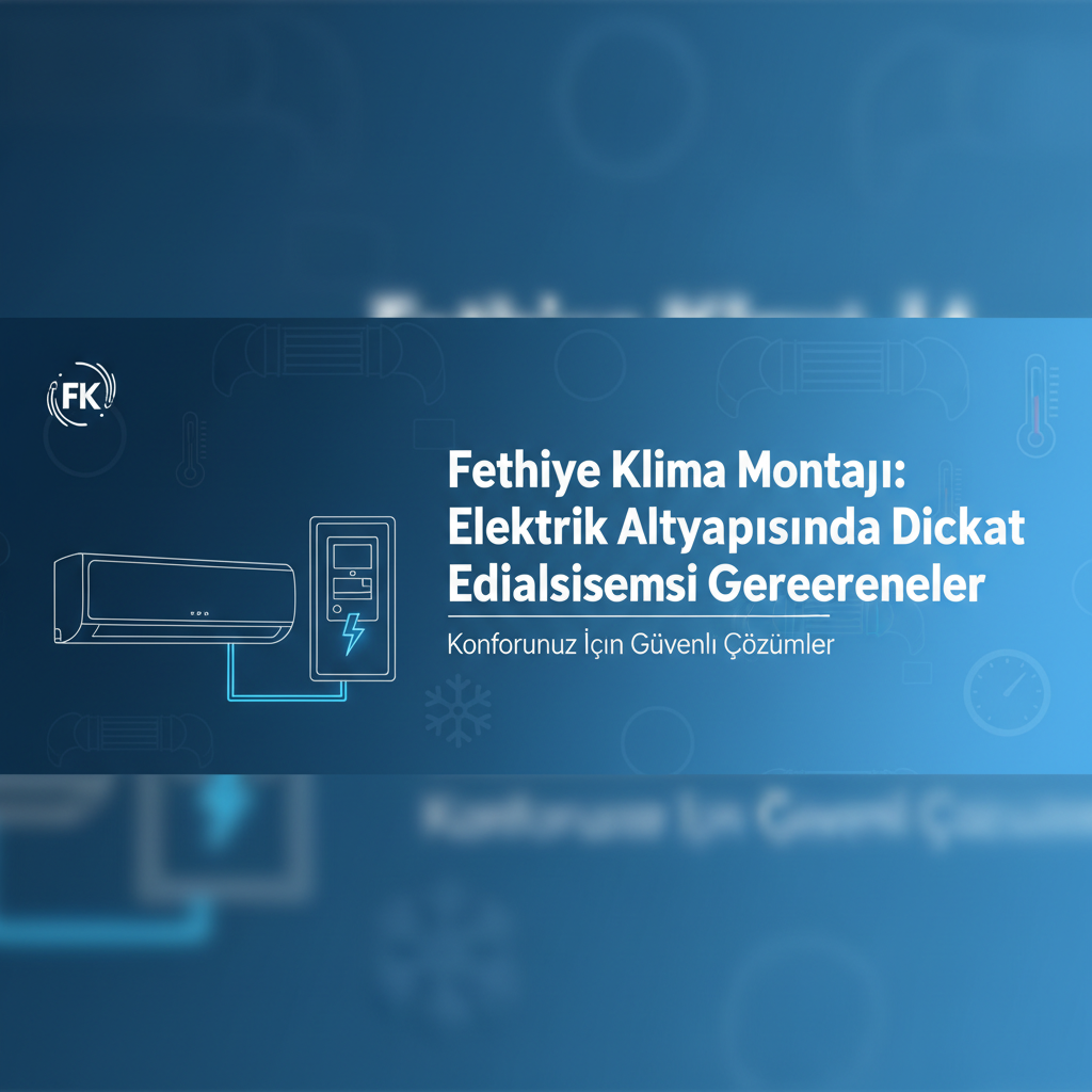 Fethiye Klima Montajı: Elektrik Altyapısında Dikkat Edilmesi Gerekenler