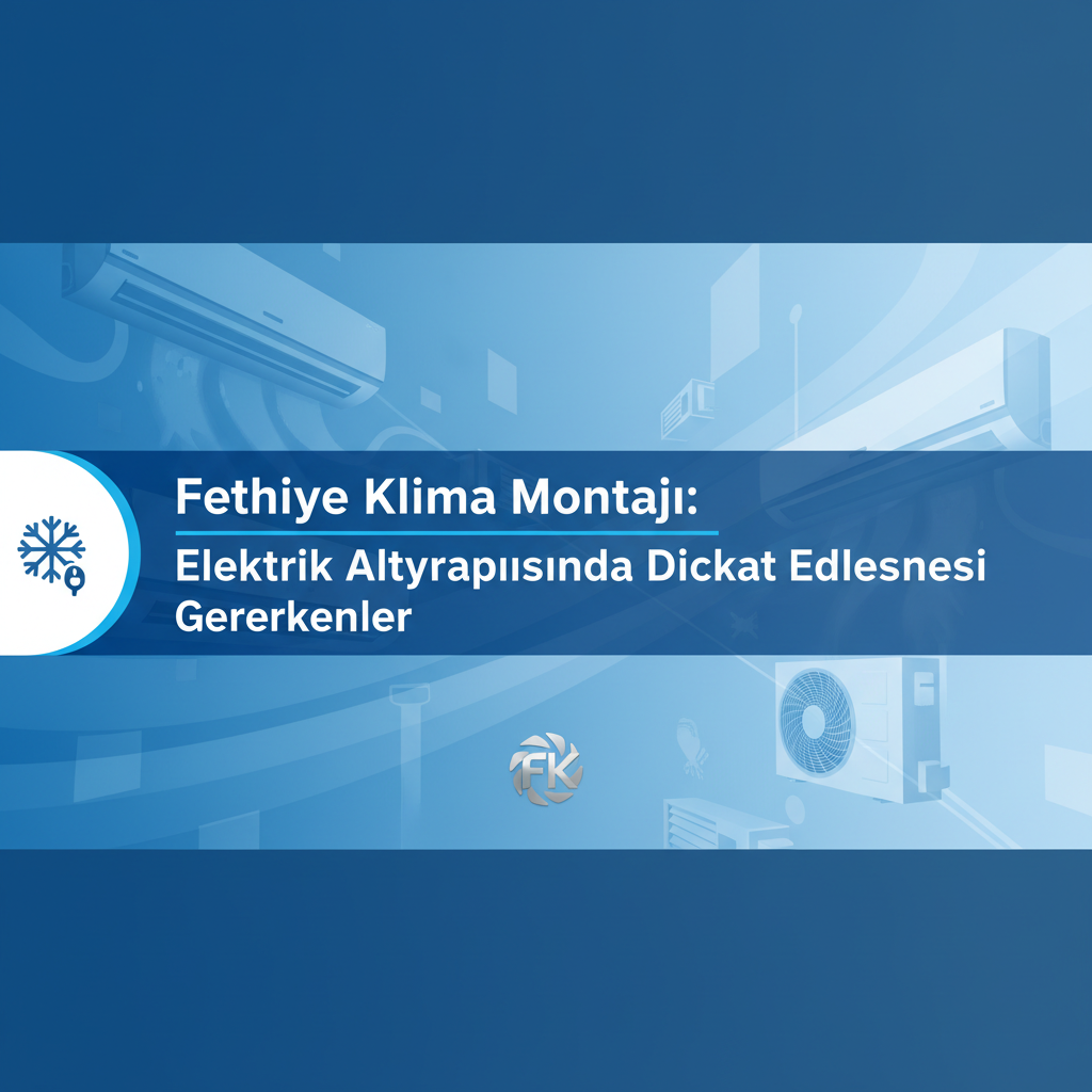 Fethiye Klima Montajı: Elektrik Altyapısında Dikkat Edilmesi Gerekenler