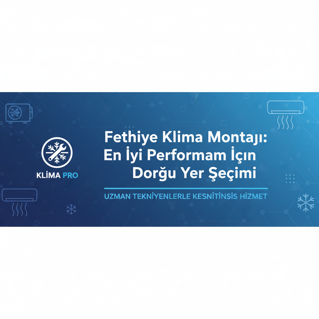 Fethiye Klima Montajı: En İyi Performans İçin Doğru Yer Seçimi